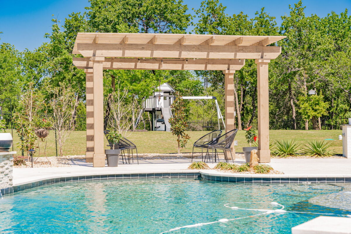 pergola and pool