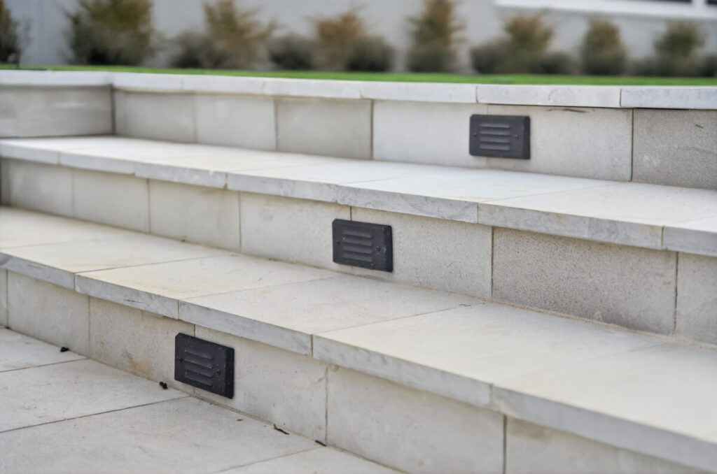 Custom outdoor concrete staircase