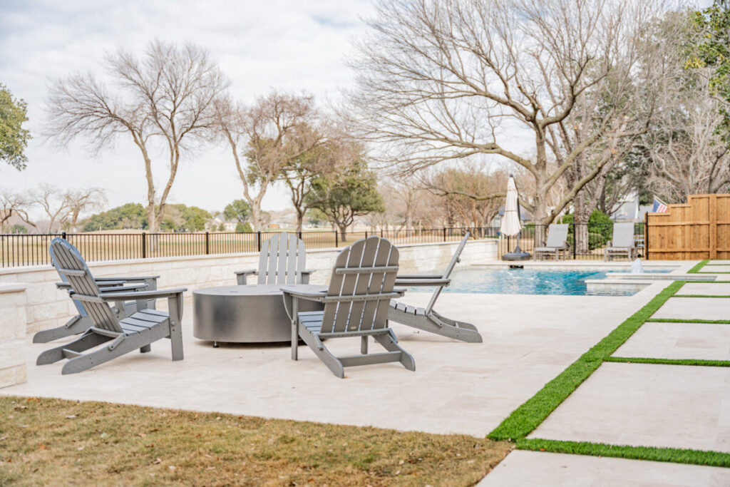 firepit with seating
