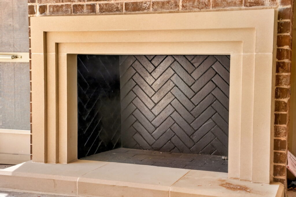 built in fire pit